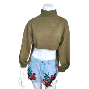 🔥Asilio🔥’Last Vow Knit’ Crop Turtleneck Sweater